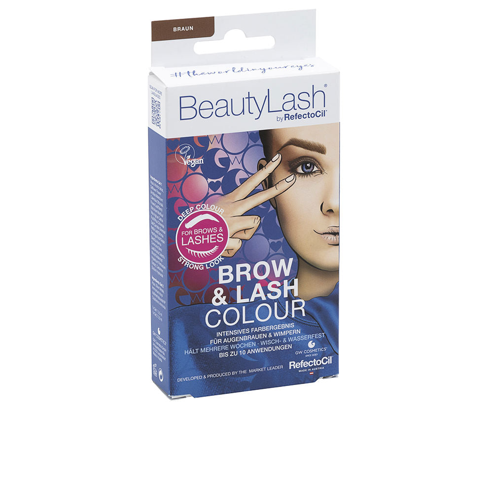 BEAUTYLASH BROW &amp; LASH COLOUR eyebrow and eyelash tint kit #Medium Brown 1 unit-0