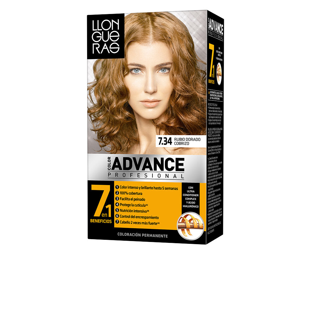COLOR ADVANCE #7,34-rubio dorado cobrizo 1 u-0