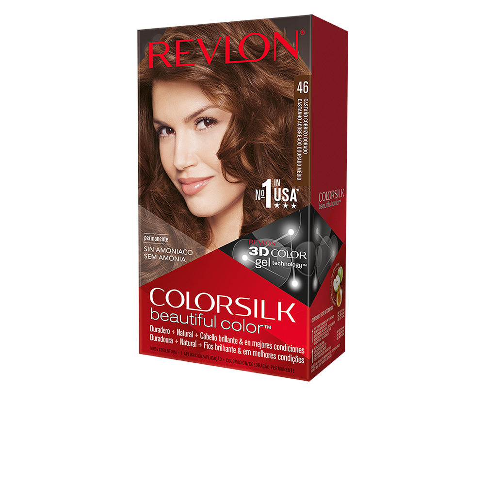 COLORSILK tinte #46-castaño cobrizo dorado 1 u-0