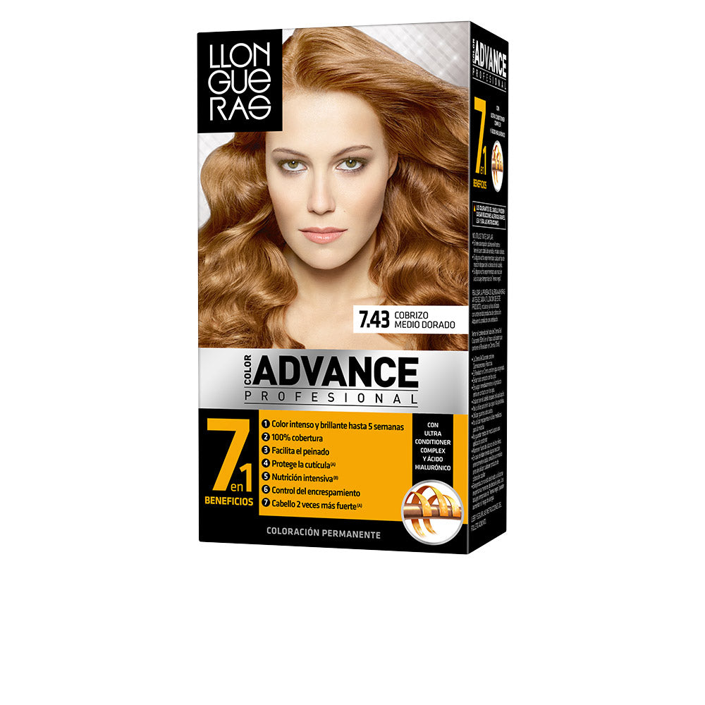 COLOR ADVANCE #7,43-cobrizo medio dorado 1 u-0
