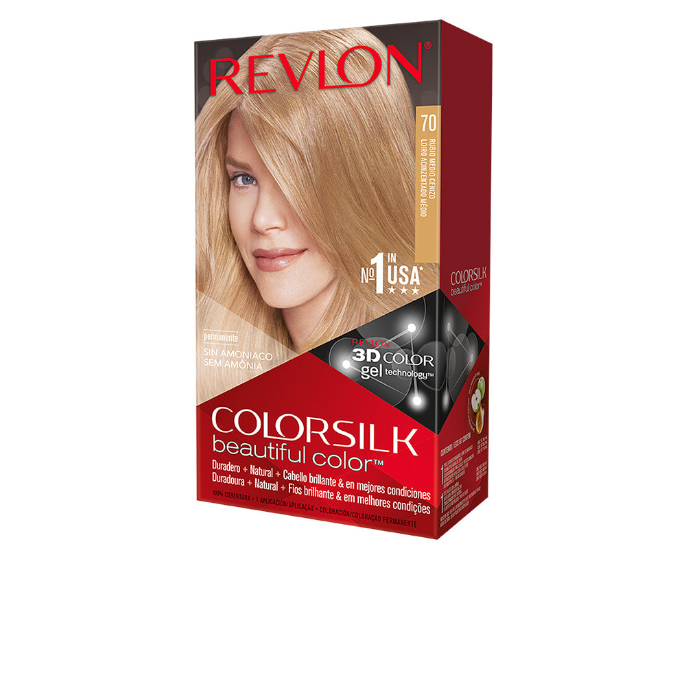 COLORSILK tinte #70-rubio medio ceniza 1 u-0