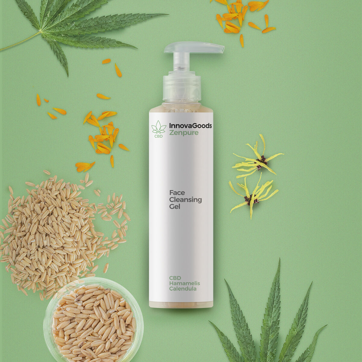 Facial Cleansing Gel CBD Zenpure InnovaGoods 200 ml-4