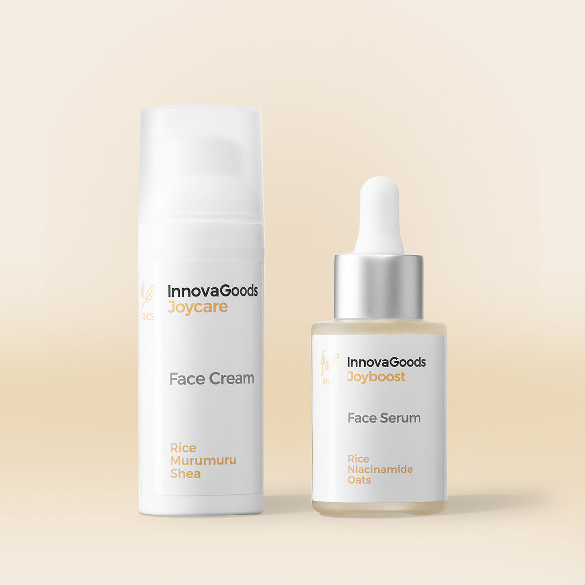 Face Moisturising Duo Pack Rice InnovaGoods-0