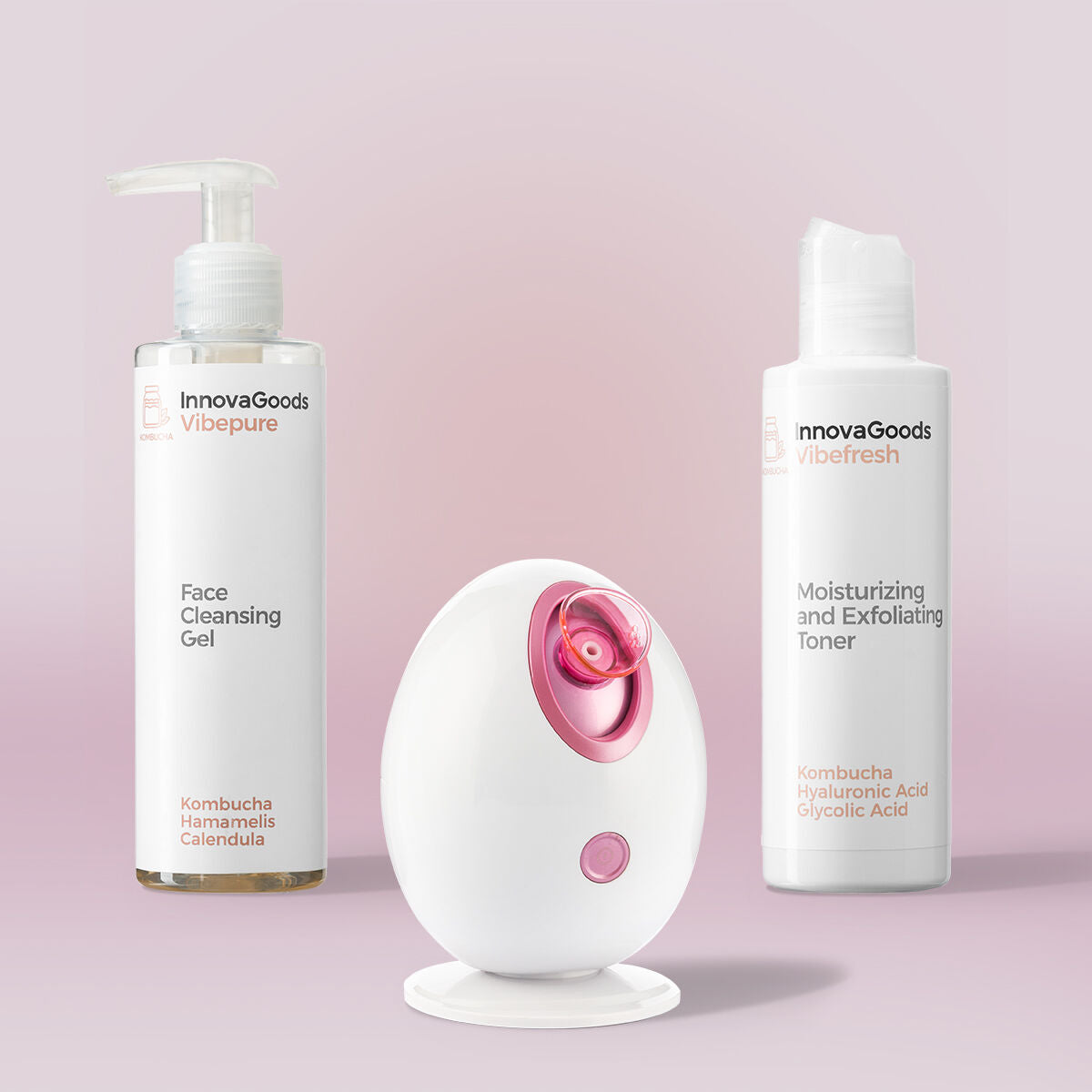Deep Cleansing Facial Treatment Pack Kombucha InnovaGoods .-0